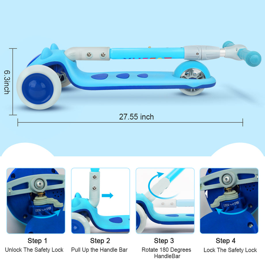 TONBUX Kids Scooter - Blue Cat