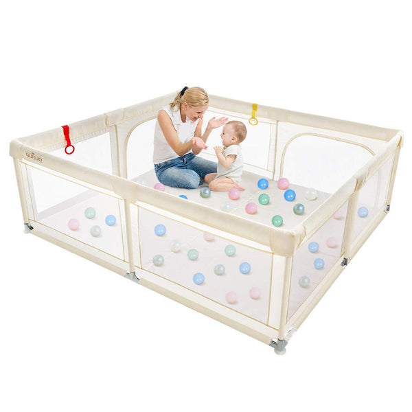 OUNUO Extra Large Playpen Play Yard for Babies 180*200CM