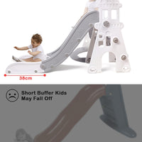 OUNUO Kids Slide and Swing Set with Basketball Hoop Baby Slide for toddlers age 1-3