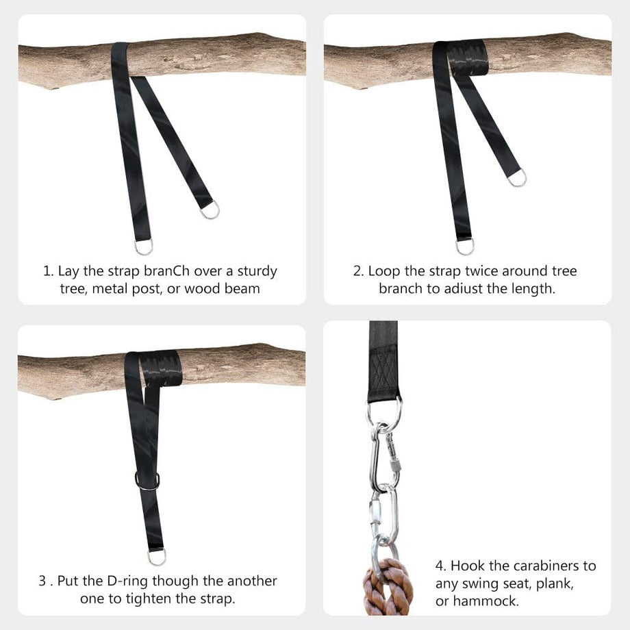 Dripex Tree Climbing Rope Swing with Platforms and Disc Swings Seat