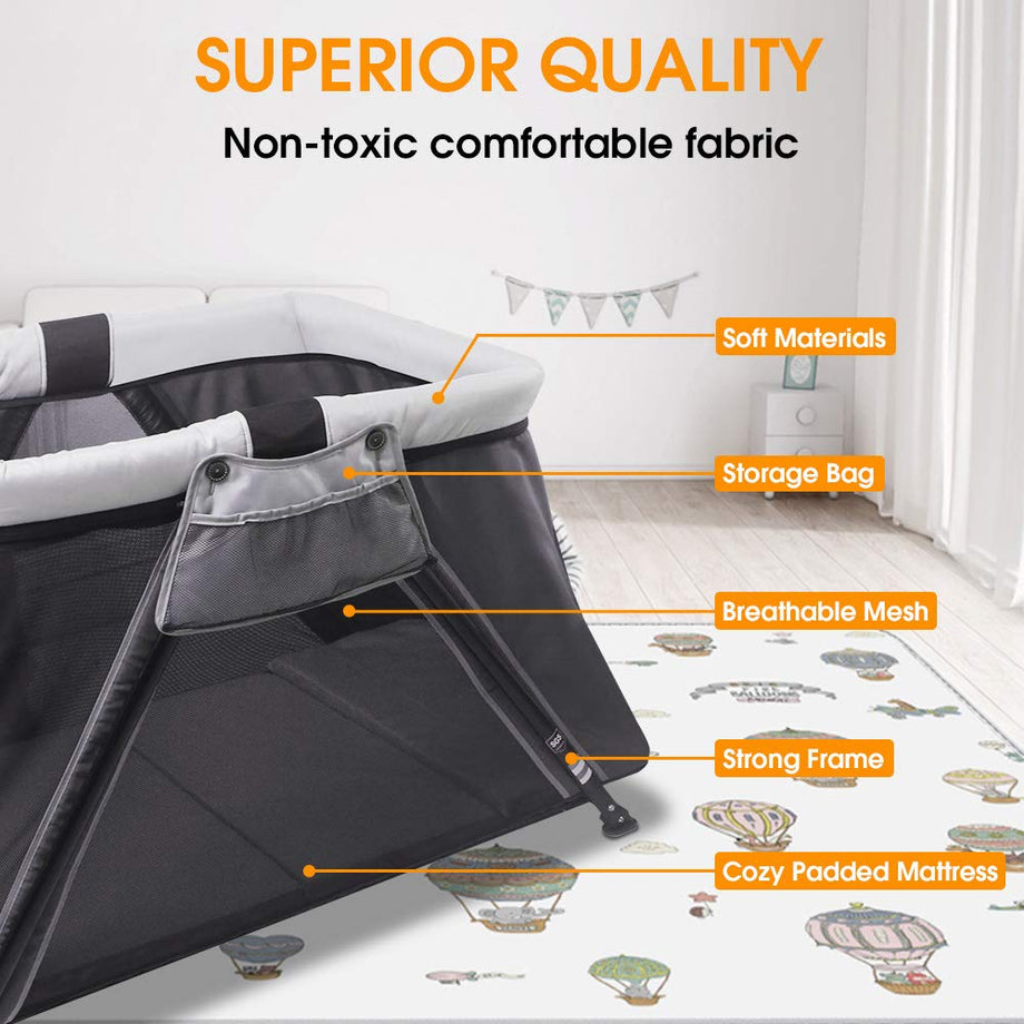 OUNUO 2 in 1 Pack n Play Portable Playard