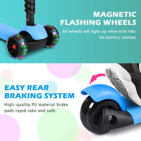 TONBUX 2 in 1 Kids Kick Scooter with Adjustable Height Removable Seat