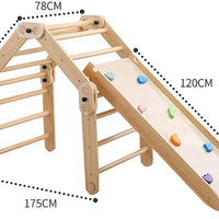 Dripex Wooden Climbing Triangle Ladder with Ramp