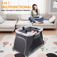 OUNUO 2 in 1 Pack n Play Portable Playard