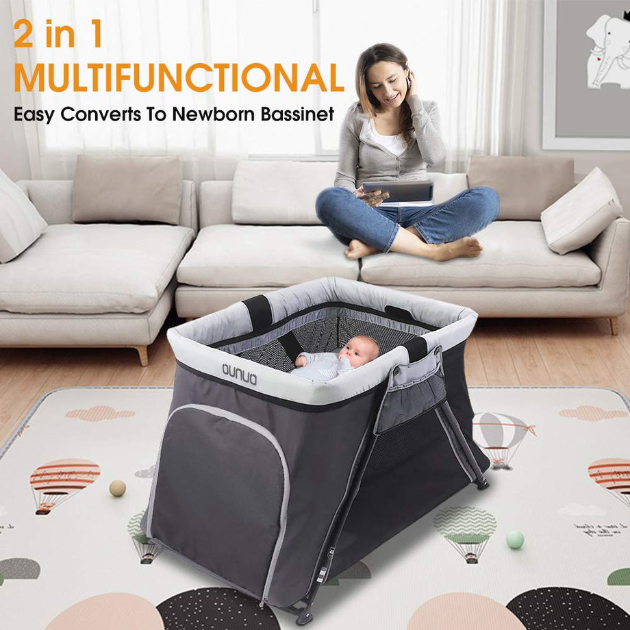 OUNUO 2 in 1 Pack n Play Portable Playard