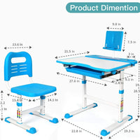 Yoleo Adjustable Kids Desk and Chair Set Kids Study Table and Chair Set