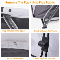 OUNUO 2 in 1 Pack n Play Portable Playard