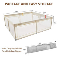 OUNUO Extra Large Playpen Play Yard for Babies 180*200CM