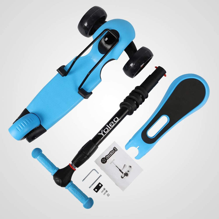 TONBUX 2 in 1 Kids Kick Scooter with Adjustable Height Removable Seat