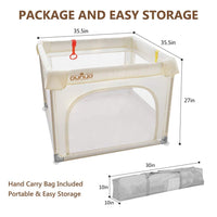 OUNUO Small Portable Baby Playpen Play Yards 90*90 CM