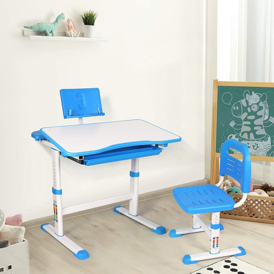 Yoleo Adjustable Kids Desk and Chair Set Kids Study Table and Chair Set