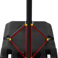 Dripex Portable 10ft Basketball Backboard Hoop