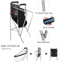 Yoleo Indoor Basketball Arcade Game, Official Dual Shot Sport – 10 Games and 6 Audio Options – Durable Construction – Easy Fold Up