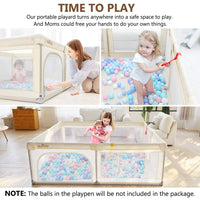 OUNUO Extra Large Playpen Play Yard for Babies 180*200CM
