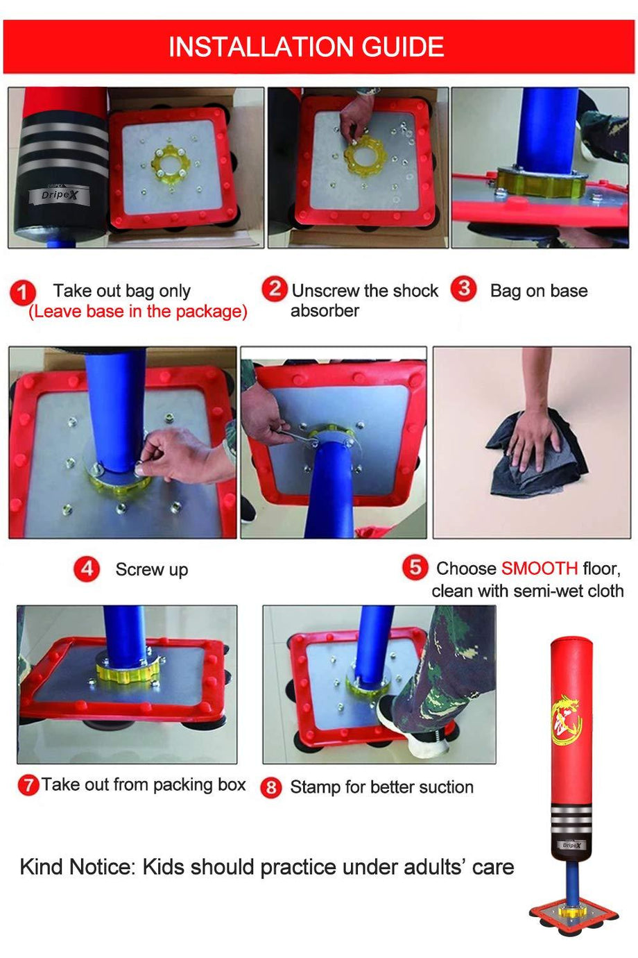 Dripex Kids Freestanding Punching Bag