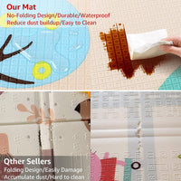 Dripex Baby Play Mat Crawling Mat Non-Toxic Rug-Cushioned Reversible Anti-Slip Portable Yoga Mat