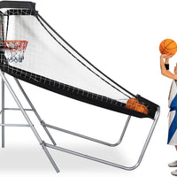 Yoleo Indoor Basketball Arcade Game, Official Dual Shot Sport – 10 Games and 6 Audio Options – Durable Construction – Easy Fold Up