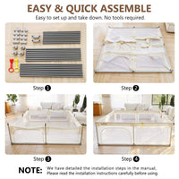 OUNUO Extra Large Playpen Play Yard for Babies 180*200CM