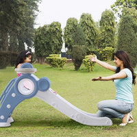 Yoleo Kids Slide Indoor Outdoor Climber Sports Folding Plastic Slide with Basketball