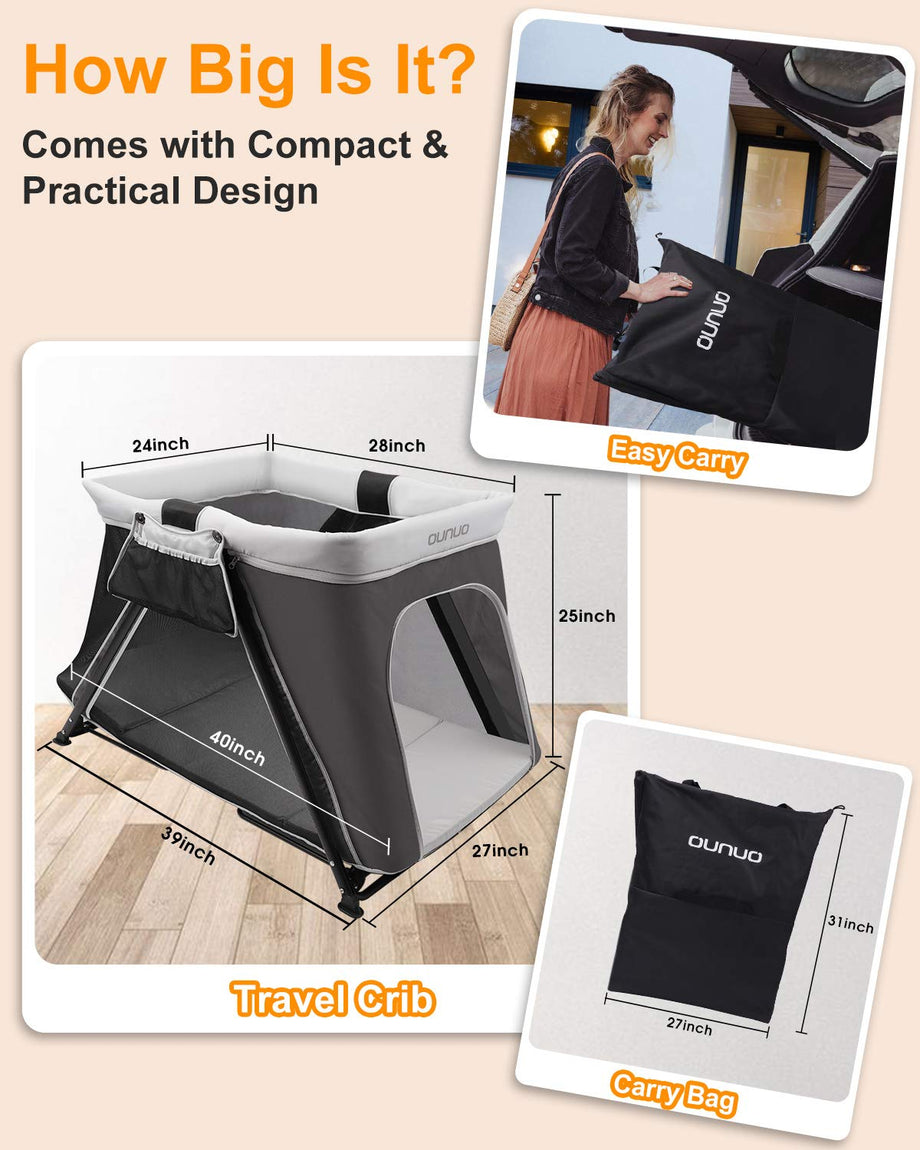 OUNUO 2 in 1 Pack n Play Portable Playard