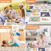 OUNUO Reversible Foam Baby Play Mat