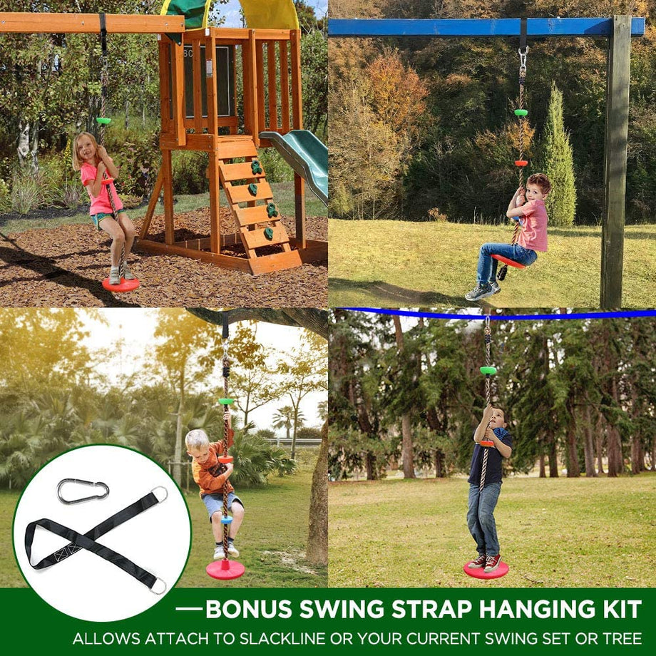 Dripex Tree Climbing Rope Swing with Platforms and Disc Swings Seat
