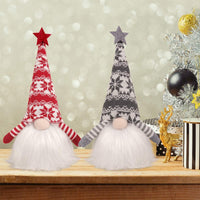 Christmas Decorations with Led Light Handmade Santa Elf Plush Table Ornaments Figurine Holiday Decor Gift-Knitted Cute LED Santa Christmas Decoration 1/3 packs