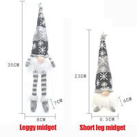 Christmas Decorations with Led Light Handmade Santa Elf Plush Table Ornaments Figurine Holiday Decor Gift-Knitted Cute LED Santa Christmas Decoration 1/3 packs