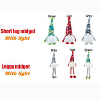 Christmas Decorations with Led Light Handmade Santa Elf Plush Table Ornaments Figurine Holiday Decor Gift-Knitted Cute LED Santa Christmas Decoration 1/3 packs